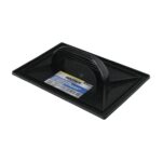 Talocha Plastico 27 x 18 cm. Mango Redondo Negro Con Alveolos