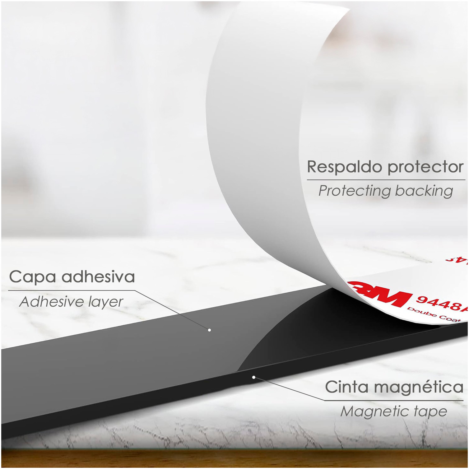 Cinta Magnetica Adhesiva A+B 1+1m 15mm