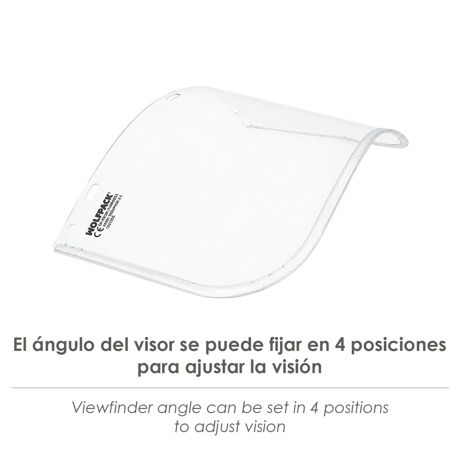 Protector Facial policarbonato Transparente. Recambio