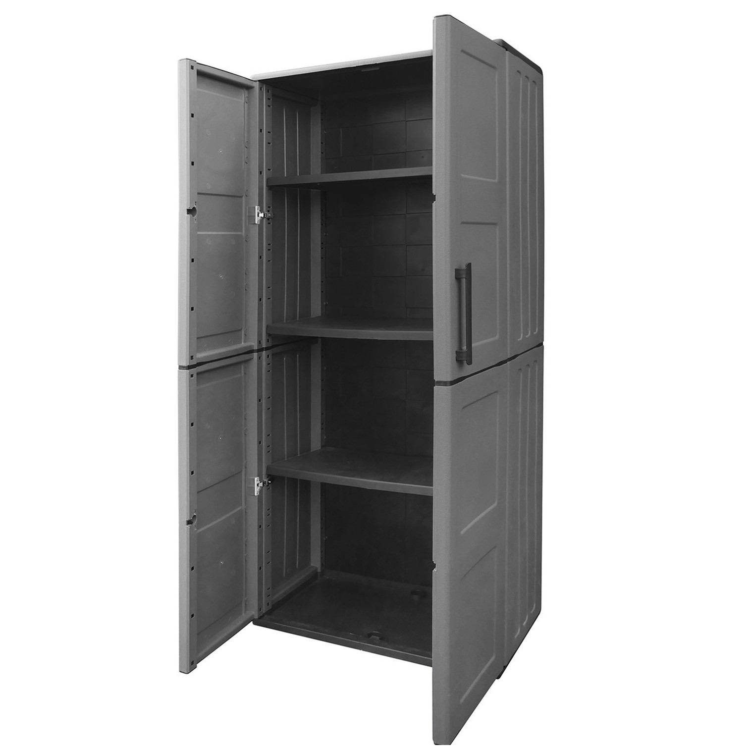 Armario Resina Alto 68x37x169 cm. Color Gris Oscuro