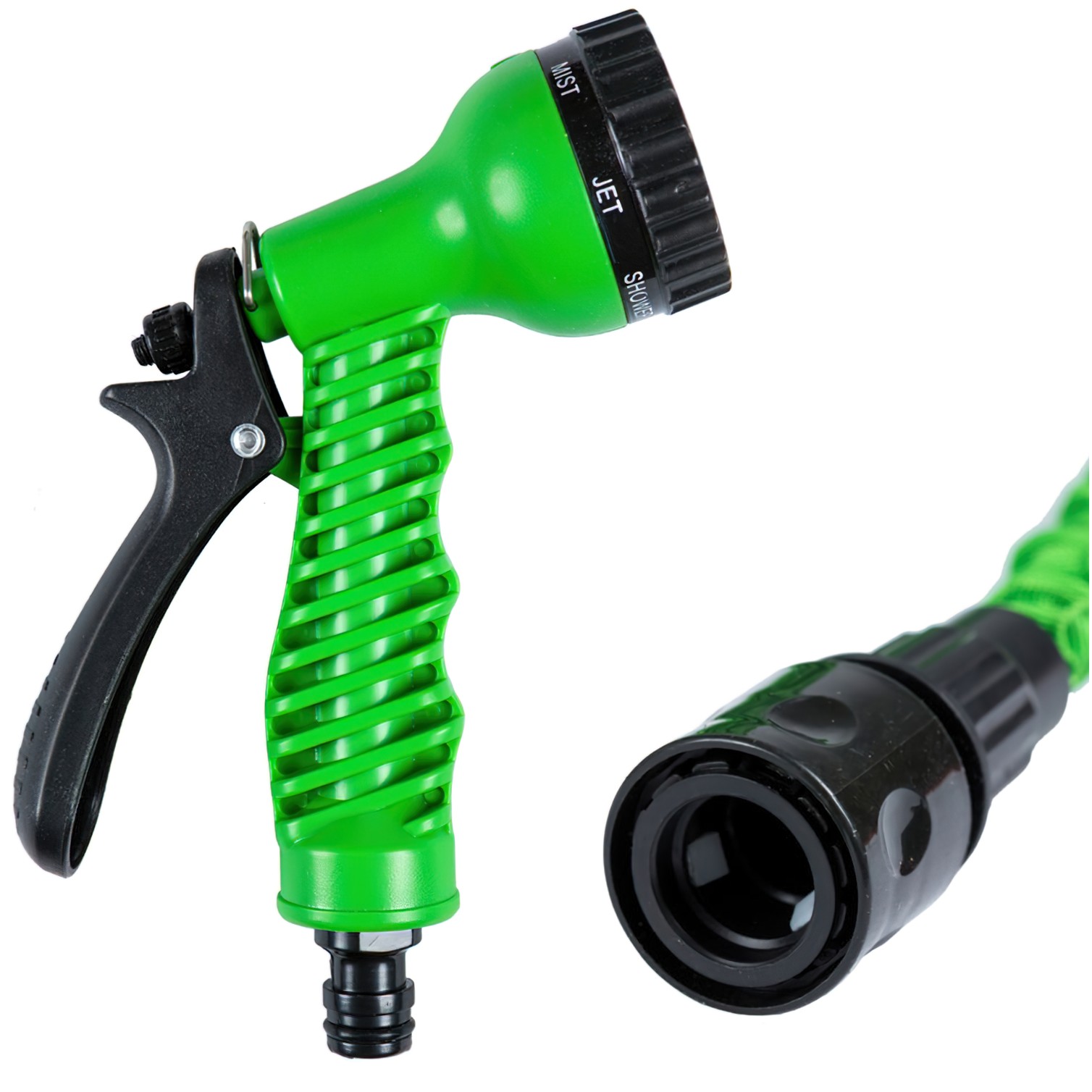 Manguera Extensible Riego 5 a 15 Metros Con Pistola De 7 Posiciones