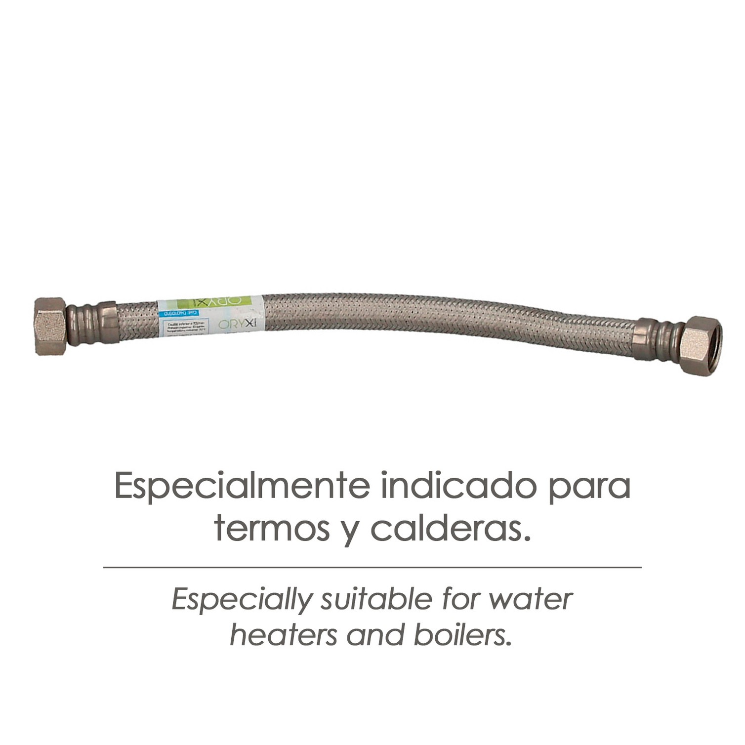 Latiguillo Flexible Reforzado Acero Inoxidable Termo Hembra 1/2" - Hembra 1/2" Longitud 500 mm