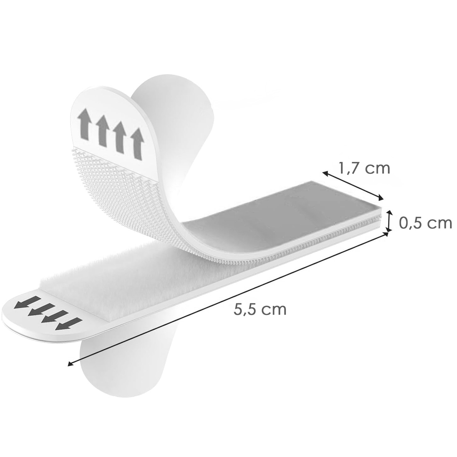 Tiras Colgadoras Adhesicas Con Velcro 16 x 55 mm. Blister 4 unidades