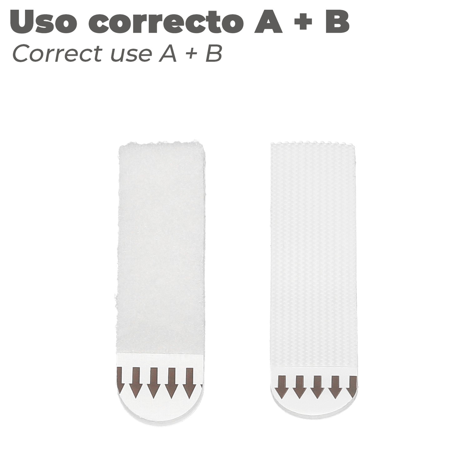 Tiras Colgadoras Adhesicas Con Velcro 19 x 85 mm. Blister 4 unidades