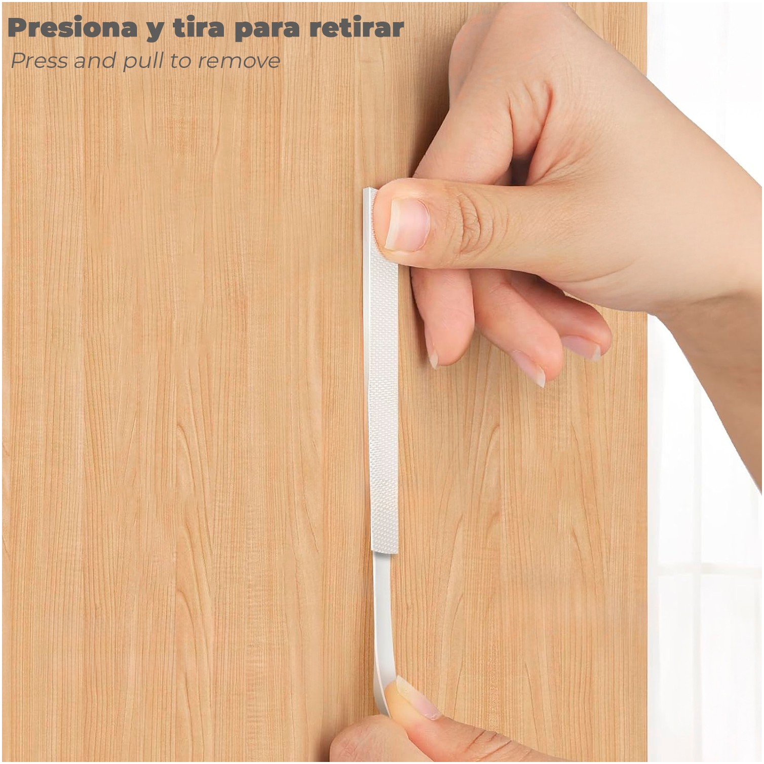 Tiras Colgadoras Adhesicas Con Velcro 19 x 85 mm. Blister 4 unidades