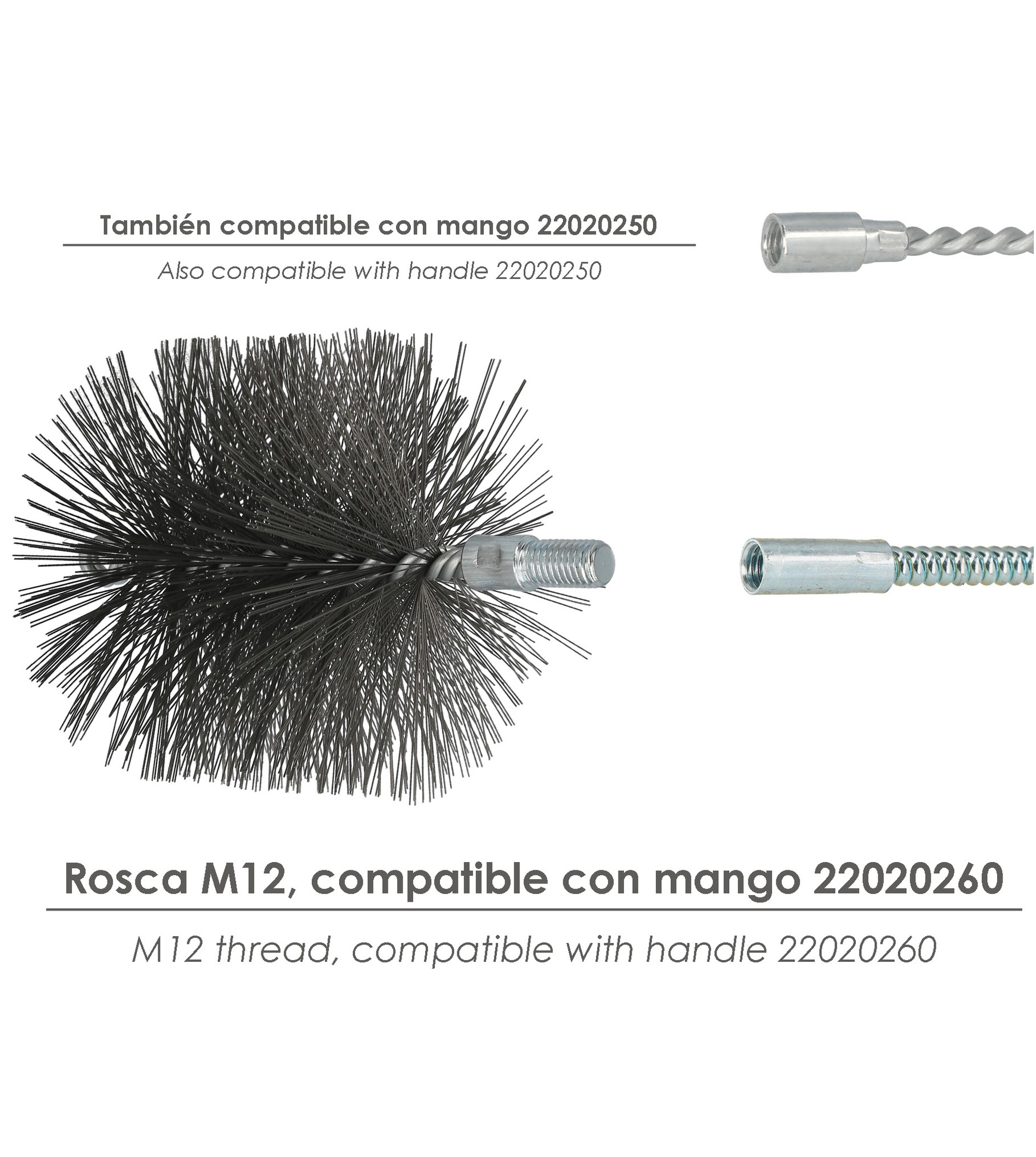Cepillo Limpiatubos Acero 120 mm M12