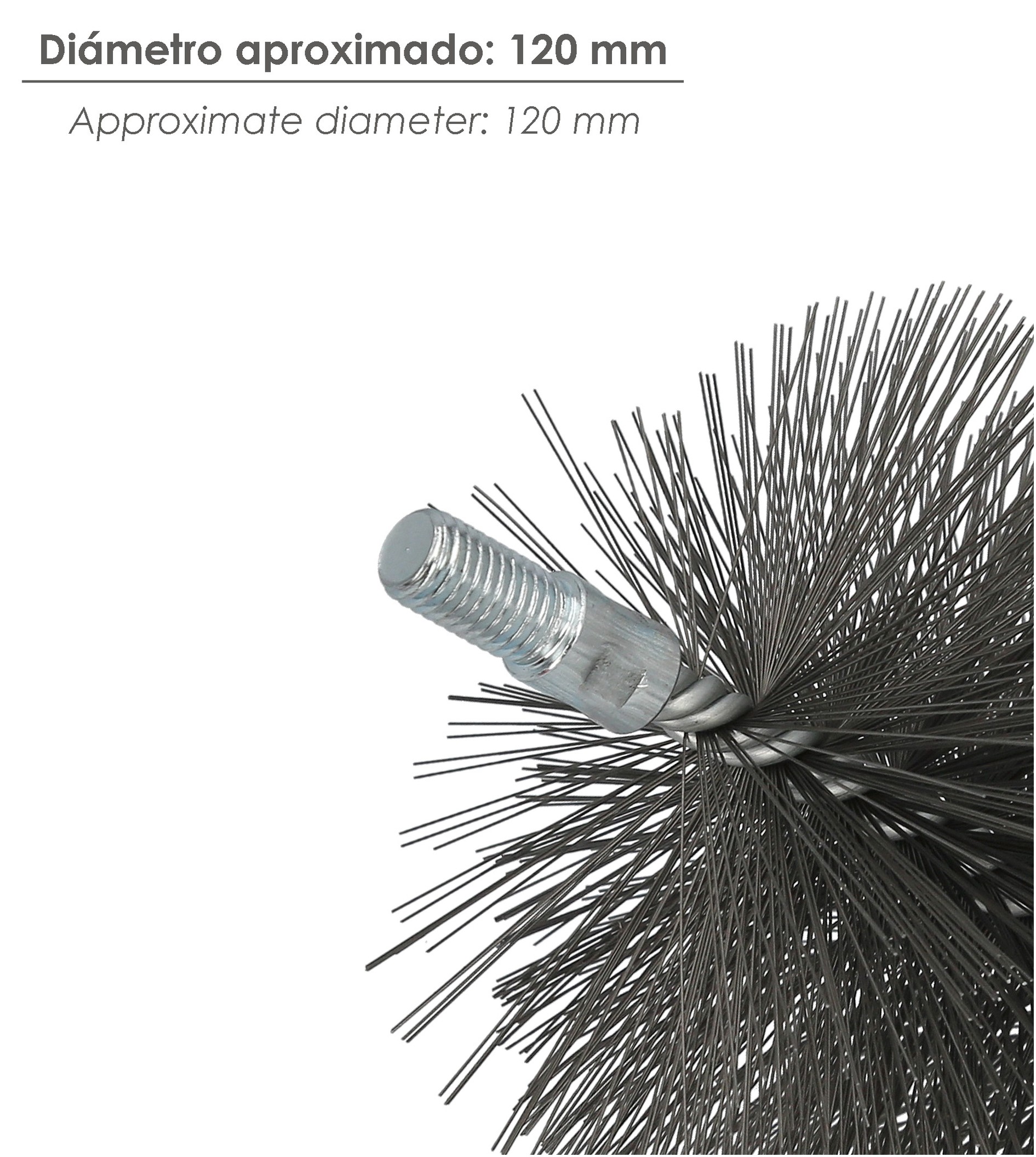 Cepillo Limpiatubos Acero 120 mm M12