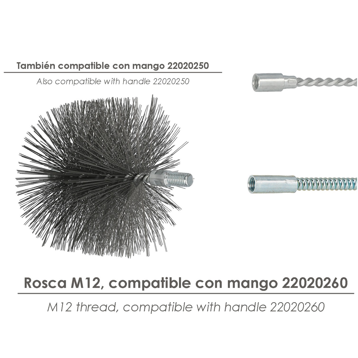 Cepillo Limpiatubos Acero 140 mm M12
