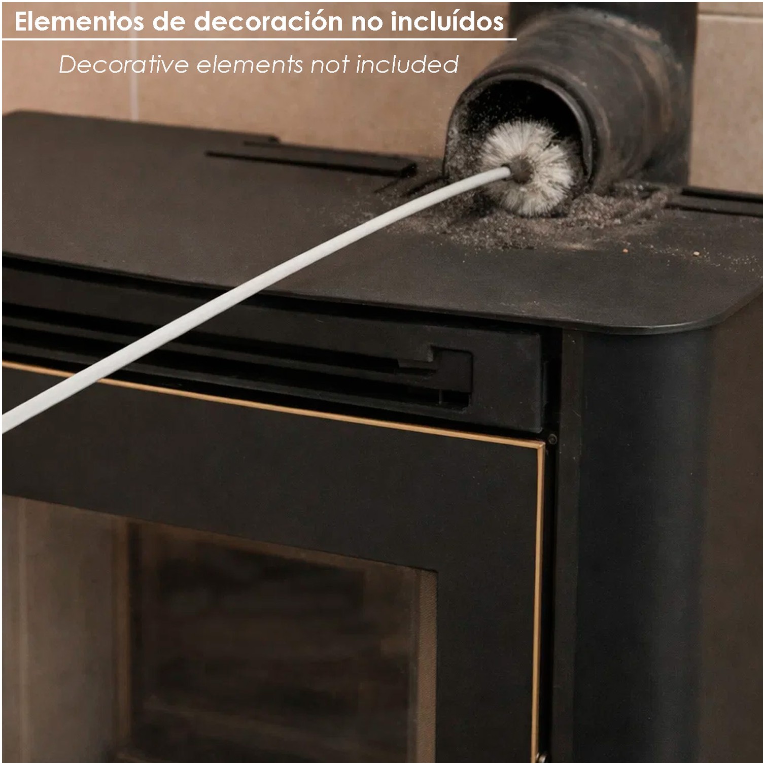 Deshollinador Kit Estufa Pellet Ø 80/100 mm. Longitud 2,5 metros