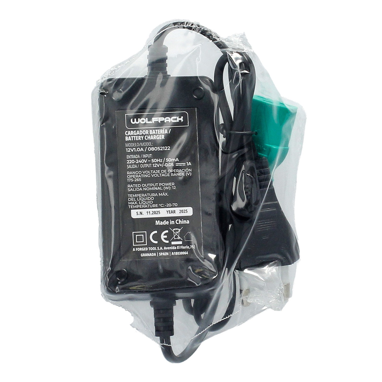 Cargador Para Bateria Para sulfatadora. 08052120