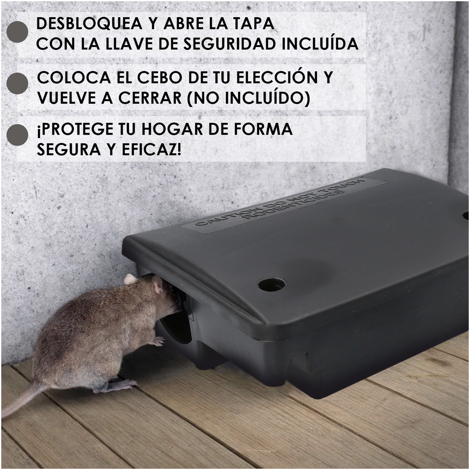 Caja Protege Cebos Para Trampas