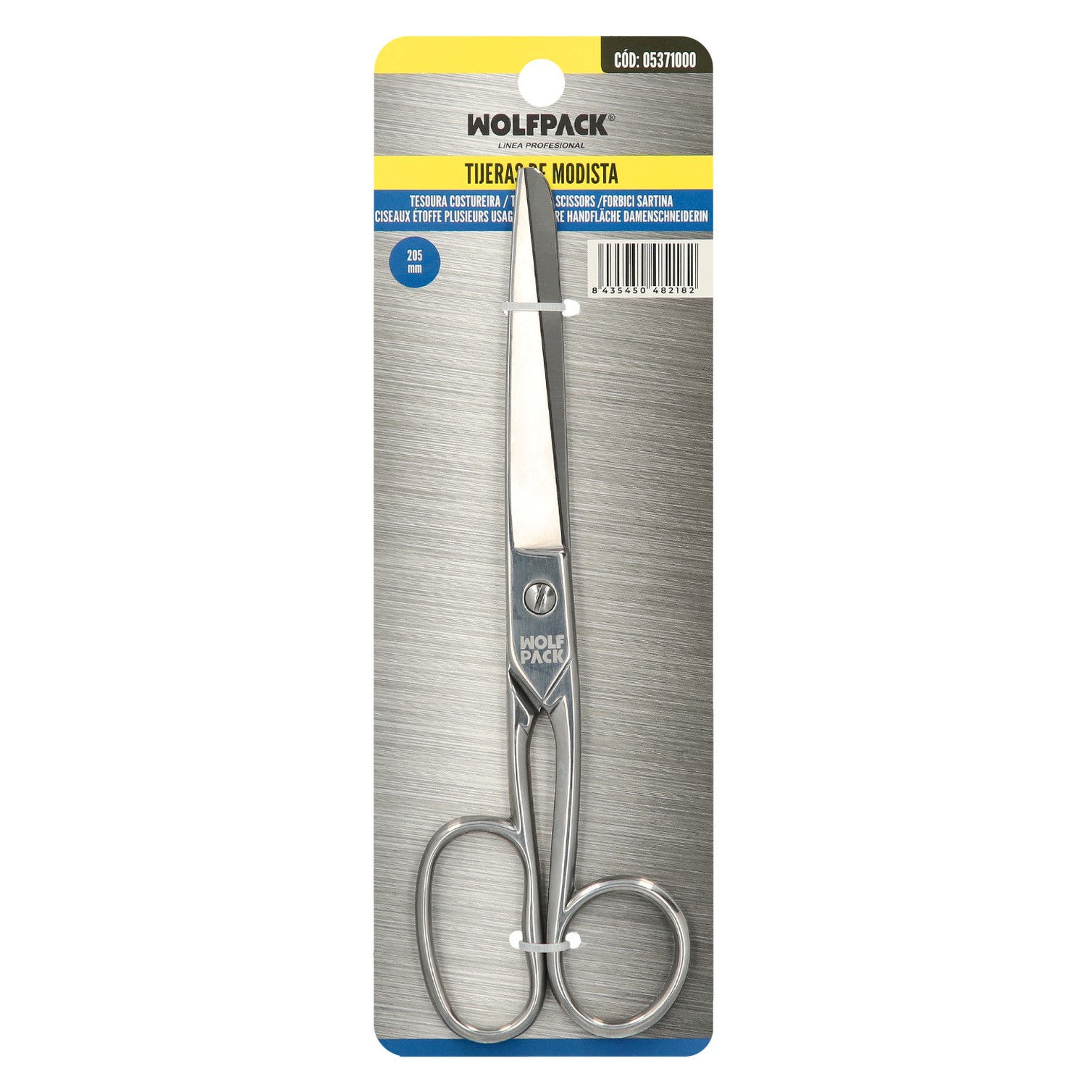 Tijera Modista 8,0" / 205 mm. tijera De Costura Multifunción Acero Inoxidable Ideal Para Cortar Todo Tipo De Telas, Manualidades