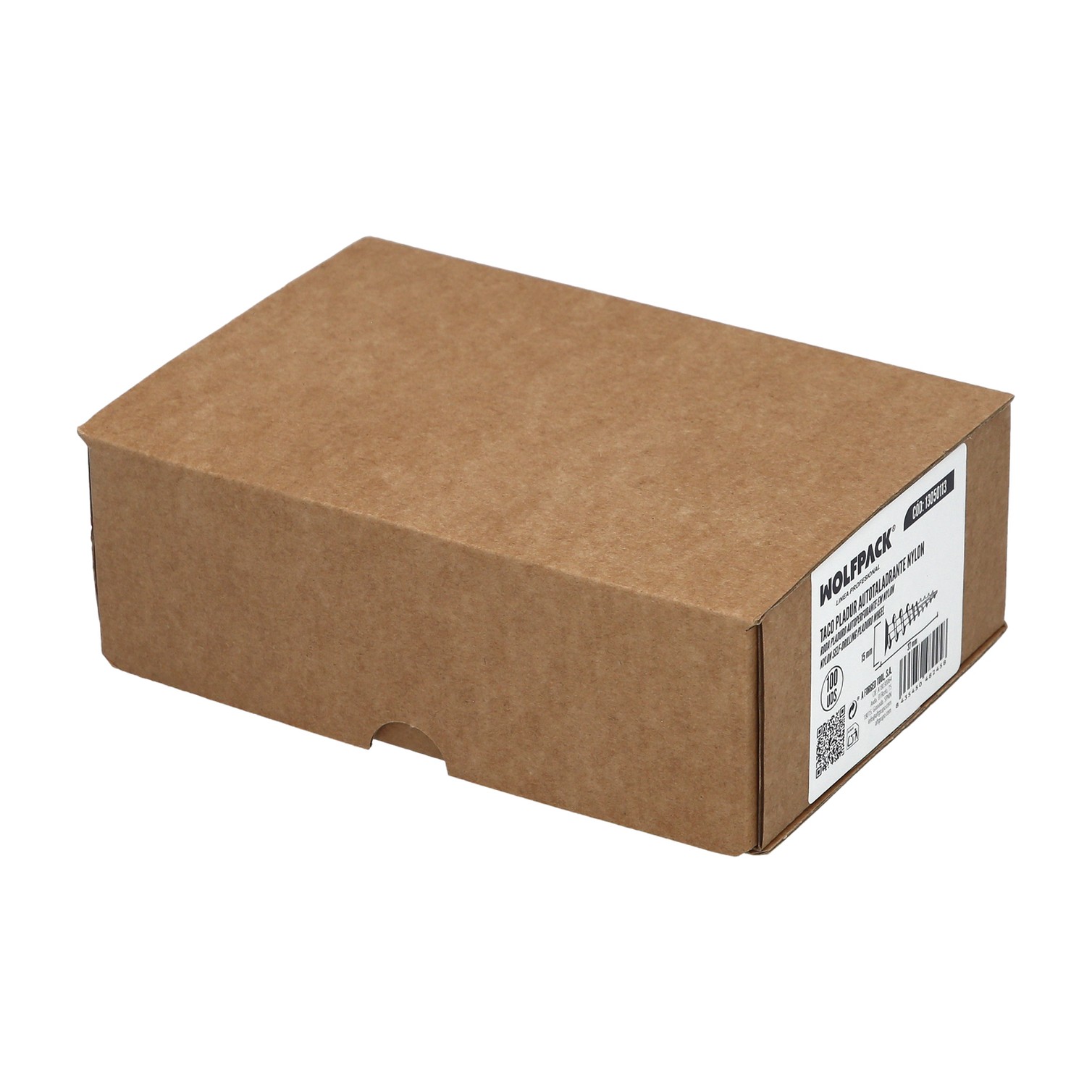 Taco Nylon Pladur Autotaladrante 15×37 Mm. 100 Unidades.