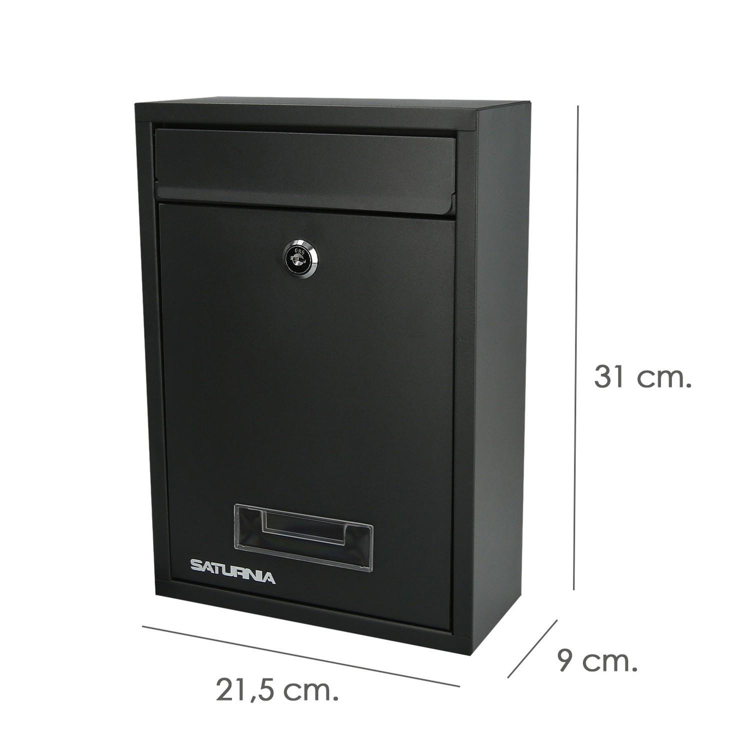 Buzon Square Gris Antracita 26 x 9 x 31 (Alt.) cm.