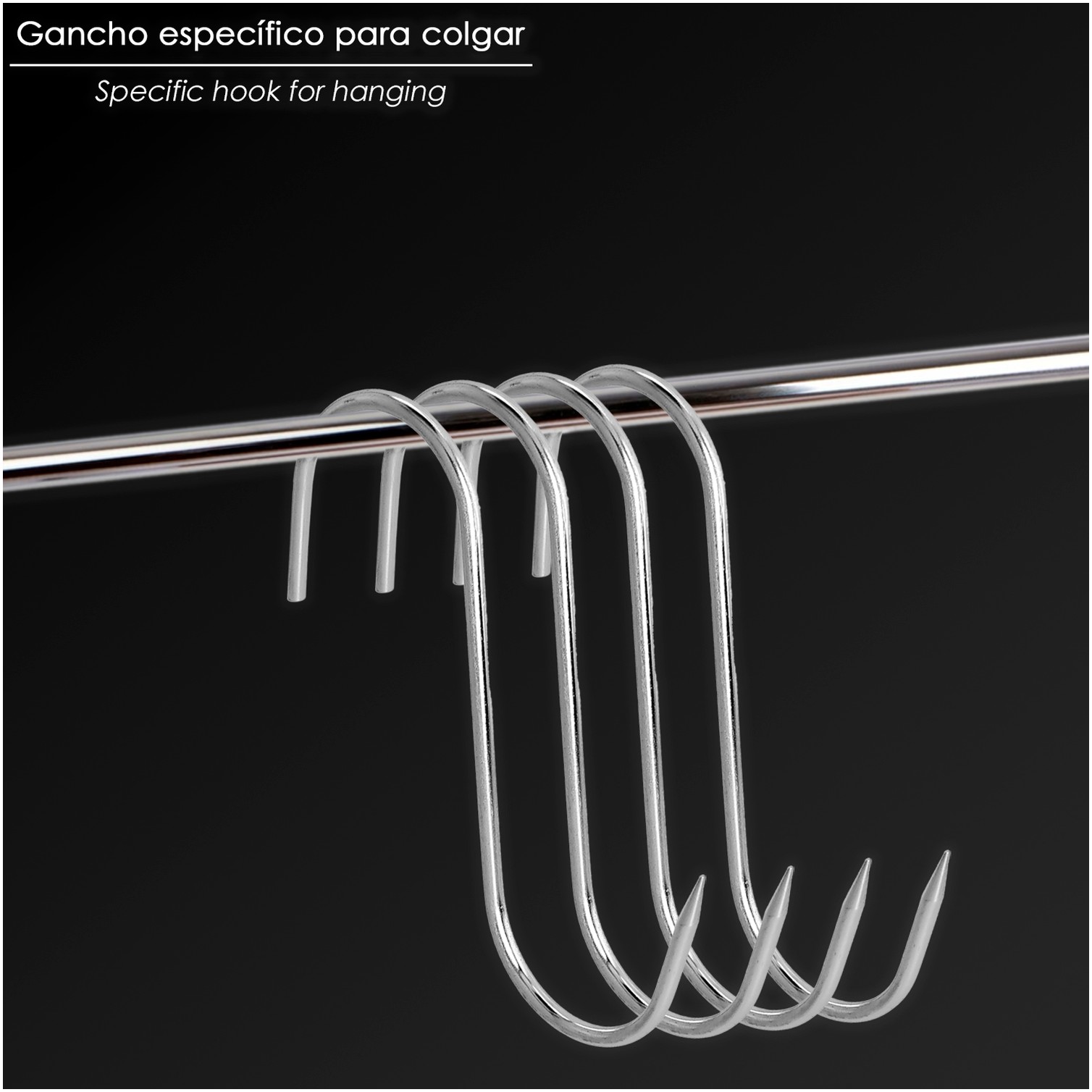 Gancho Carnicero Acero Inoxidable 140 mm.
