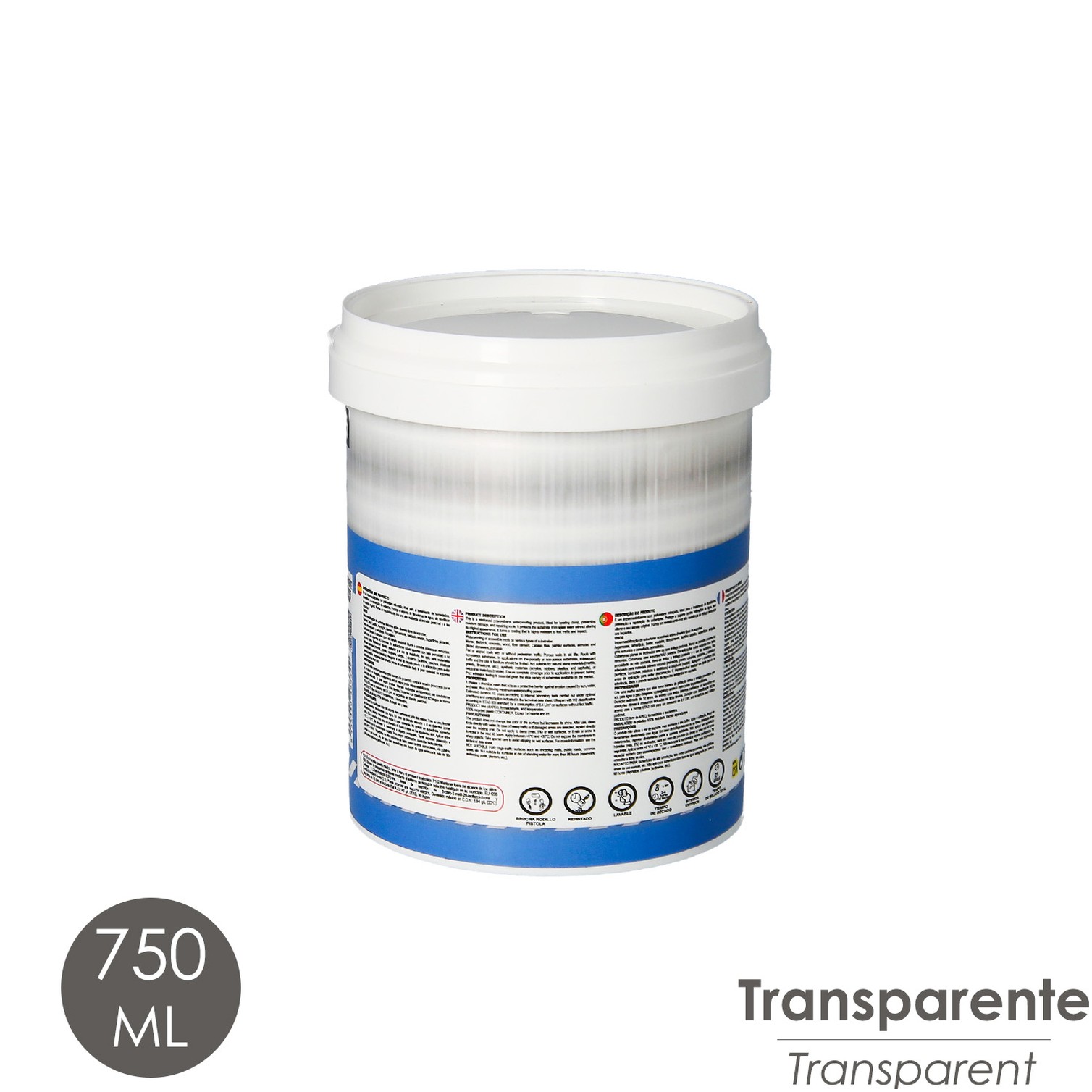 Pintura Impermeabilizante Membrana Transparente Para Exteriores / Interiores 750 ml. Color Transparente