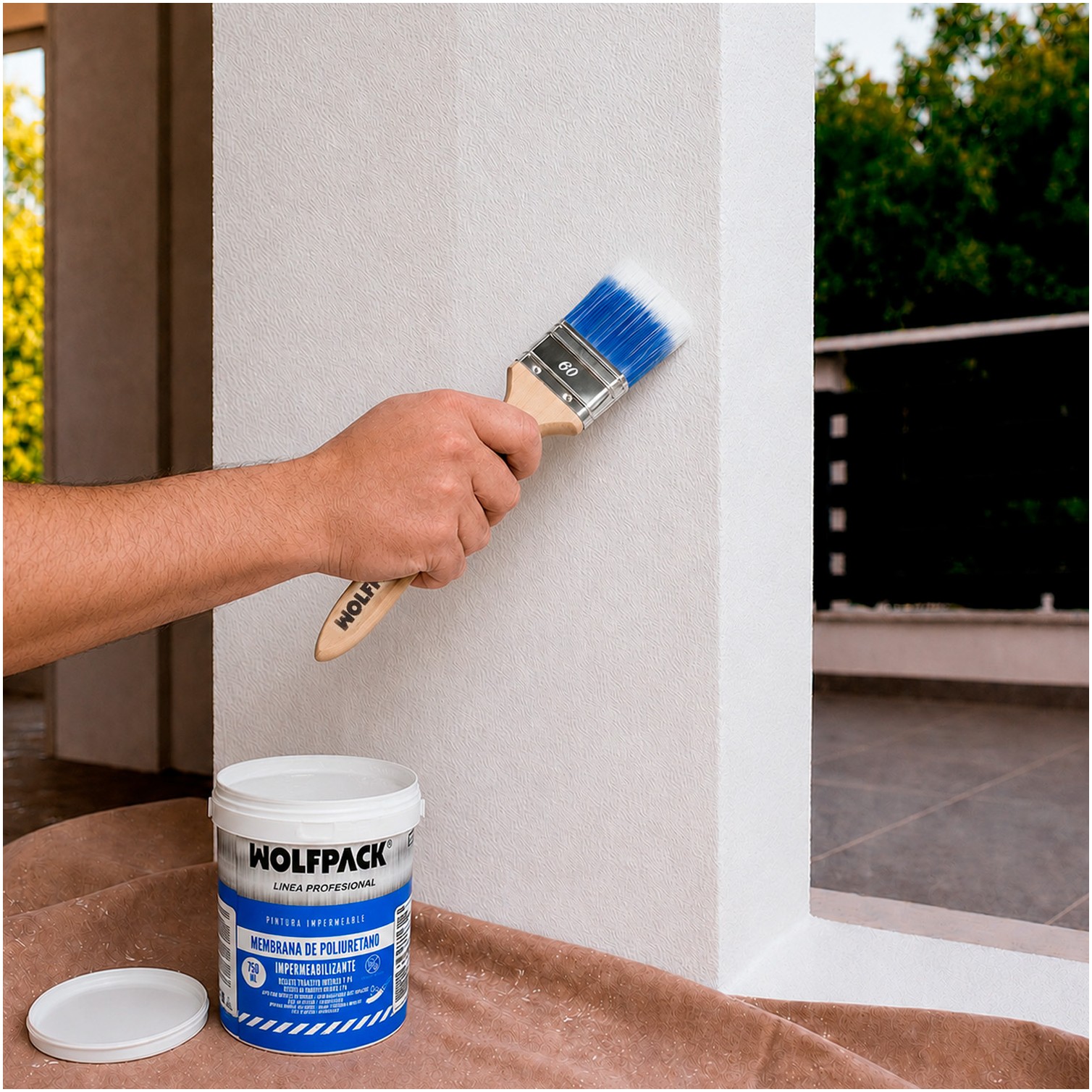 Pintura Impermeabilizante Membrana Transparente Para Exteriores / Interiores 750 ml. Color Transparente