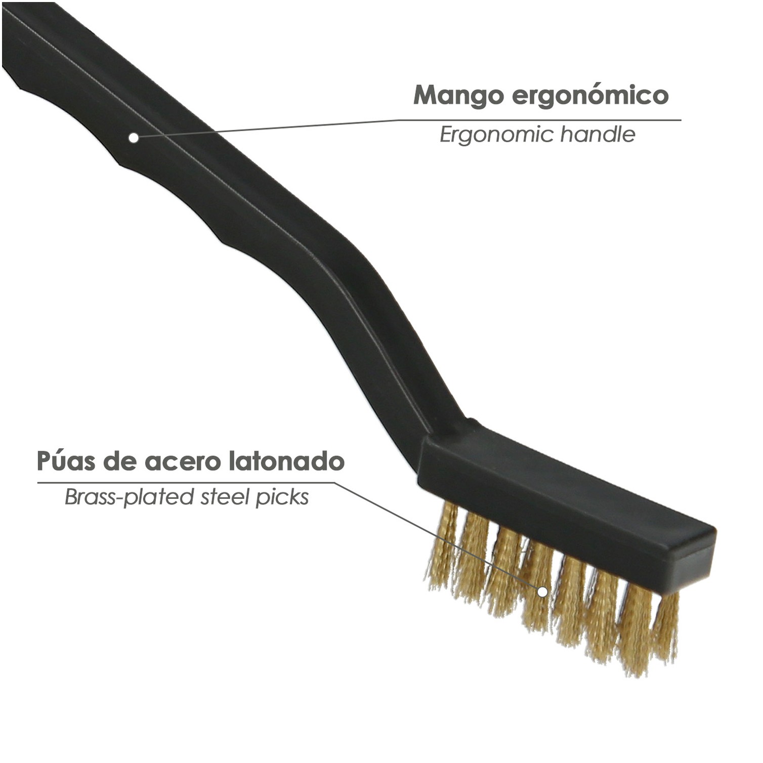 Cepillo Manual Bujias Fino 18 cm.