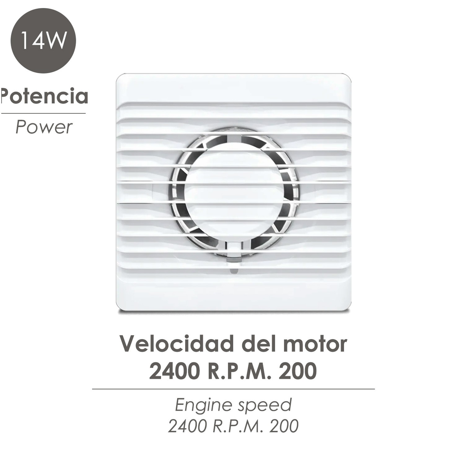 Extractor Aire Ø 125 mm. / 14 Watt.