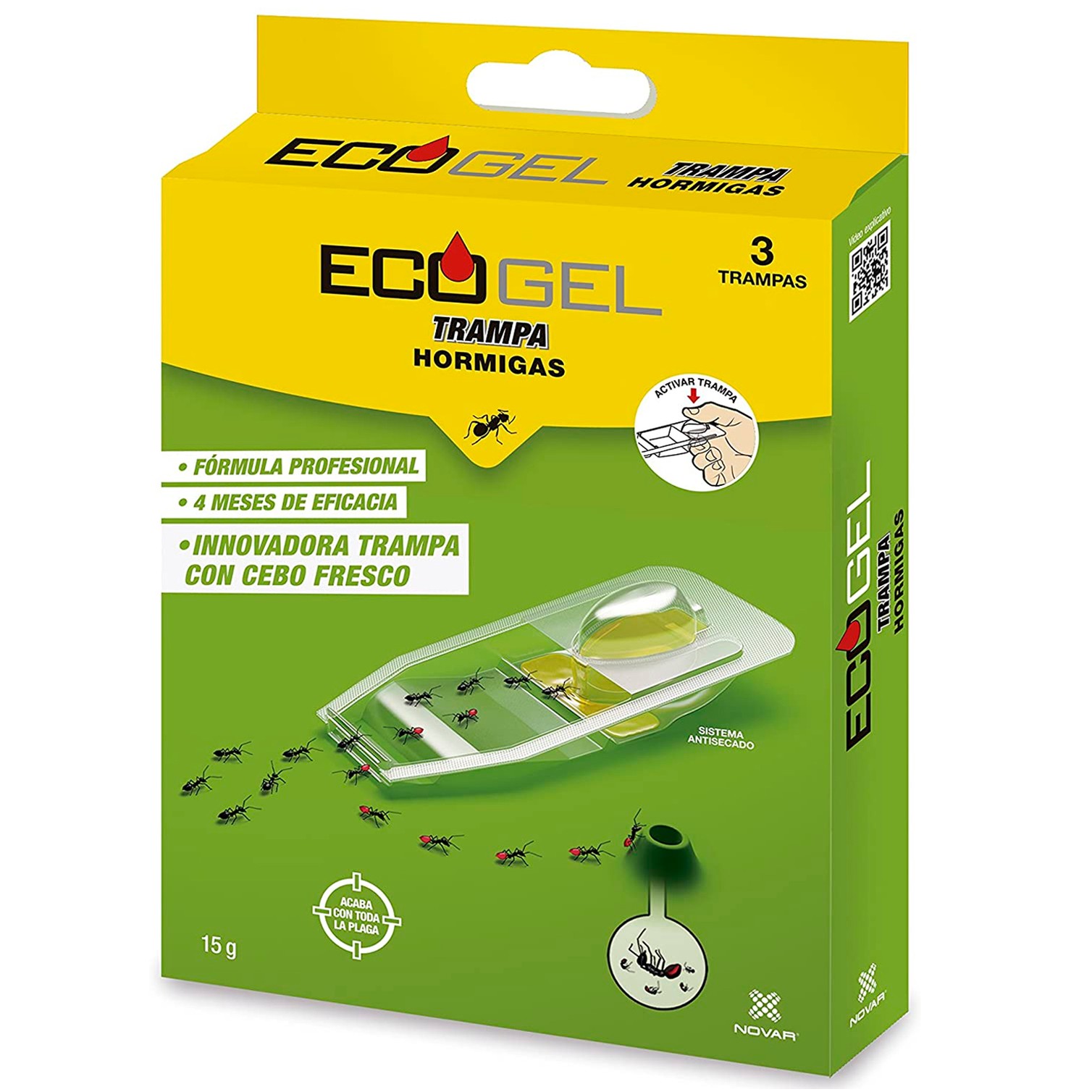 Ecogel Hormigas Trampa Hormigas 15 Gramos (Caja De 3 Unidades)