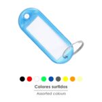Llavero Portaetiquetas Multicolor. Etiquetas para Llaves de Plastico, Llavero Etiquetar,