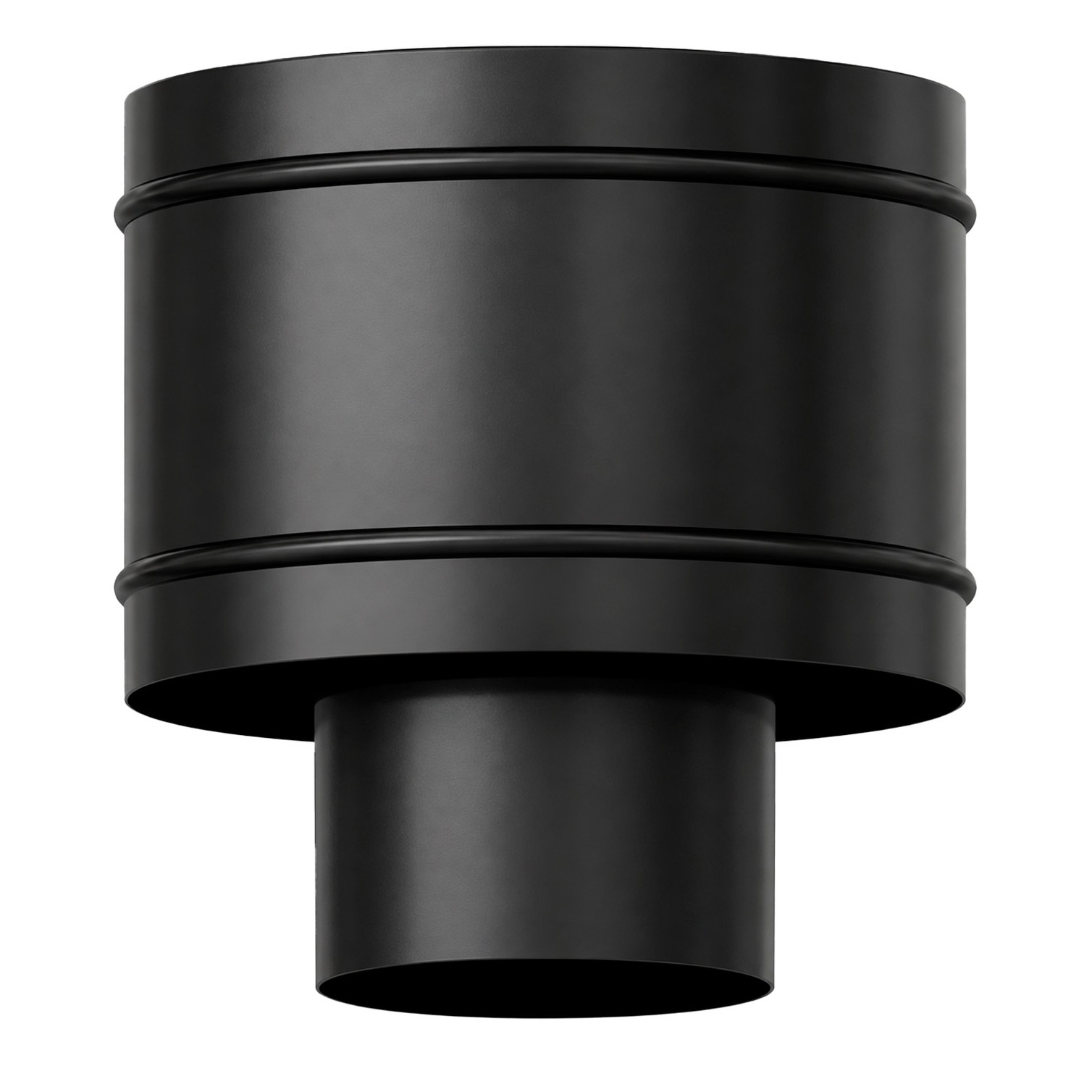 Terminal Antirrevocante Estufa Vitrificado Negro Ø 150 mm. Sombrero Tubo Chimenea, Sombrero Tubo Humo, Sombrero Calefacción