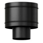 Terminal Antirrevocante Estufa Vitrificado Negro Ø 200 mm. Sombrero Tubo Chimenea, Sombrero Tubo Humo, Sombrero Calefacción