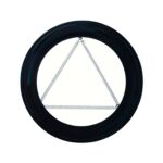 Plafon Embellecedor Estufa Pellet Vitrificado Negro Mate 80 mm.