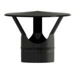 Sombrero Estufa Vitrificado Premium Negro Ø 150 mm. Sombrero Tubo Chimenea, Sombrero Tubo Humo, Sombrero Tubo Calefacción.