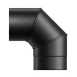 Codo Estufa Liso Vitrificado Negro Premium Ø 130 mm. 90° [+2 variaciones de Medida Disponibles]