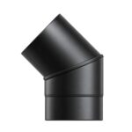Codo Estufa Liso Vitrificado Negro Premium Ø 130 mm. 45° [+2 variaciones de Medida Disponibles]