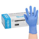 Guante Desechable Nitrilo Azul L 3,5 gms. Caja 100 unidades.