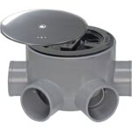 Bote Sifonico PVC T 85 BA 110 50-40 Altura 75 mm. Con Tapa Aireación