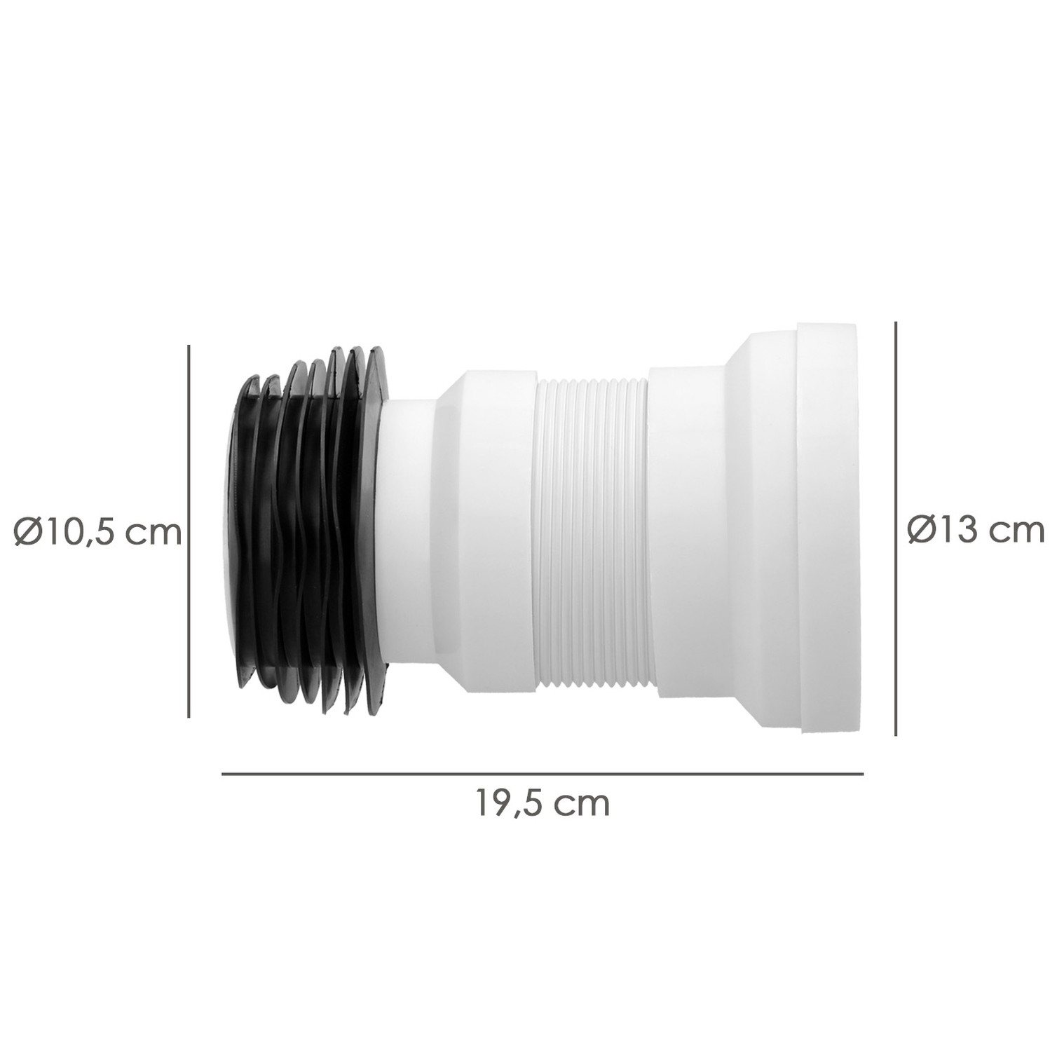 Manguito Inodoro Extensible T-118M Mini 350 mm.