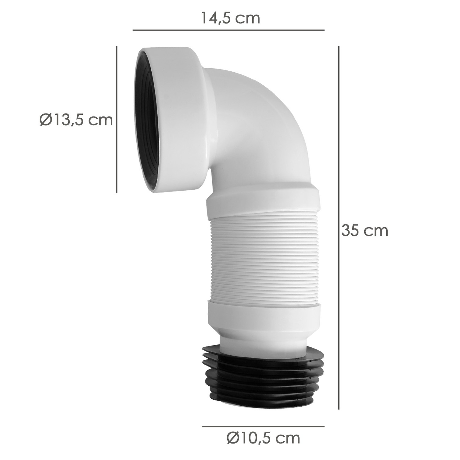 Manguito Inodoro Extensible T-138 Acodado