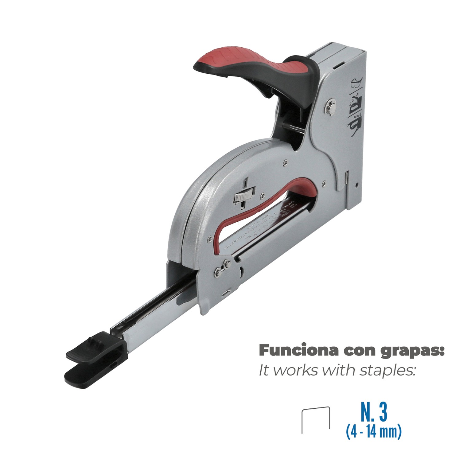 Grapadora Metal Regulable Plus N3 4/14mm