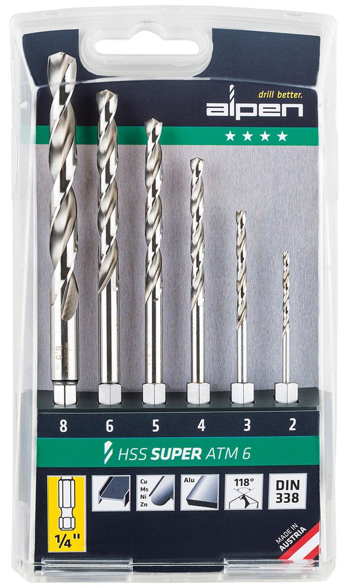Estuche Brocas Alpen Hexagonal Hss 6 Piezas