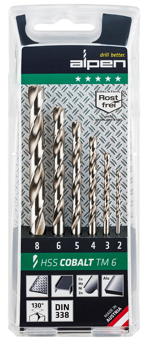 Estuche Brocas Alpen Cobalto 6 Piezas