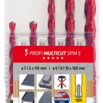 Estuche Brocas Alpen Multiusos / Universal Sds Plus 5 piezas